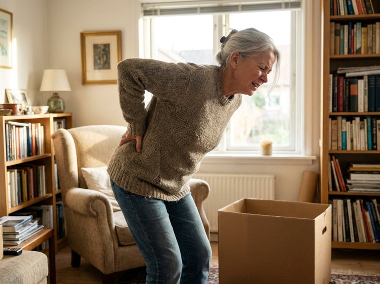 Owner with back pain